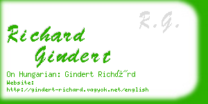 richard gindert business card